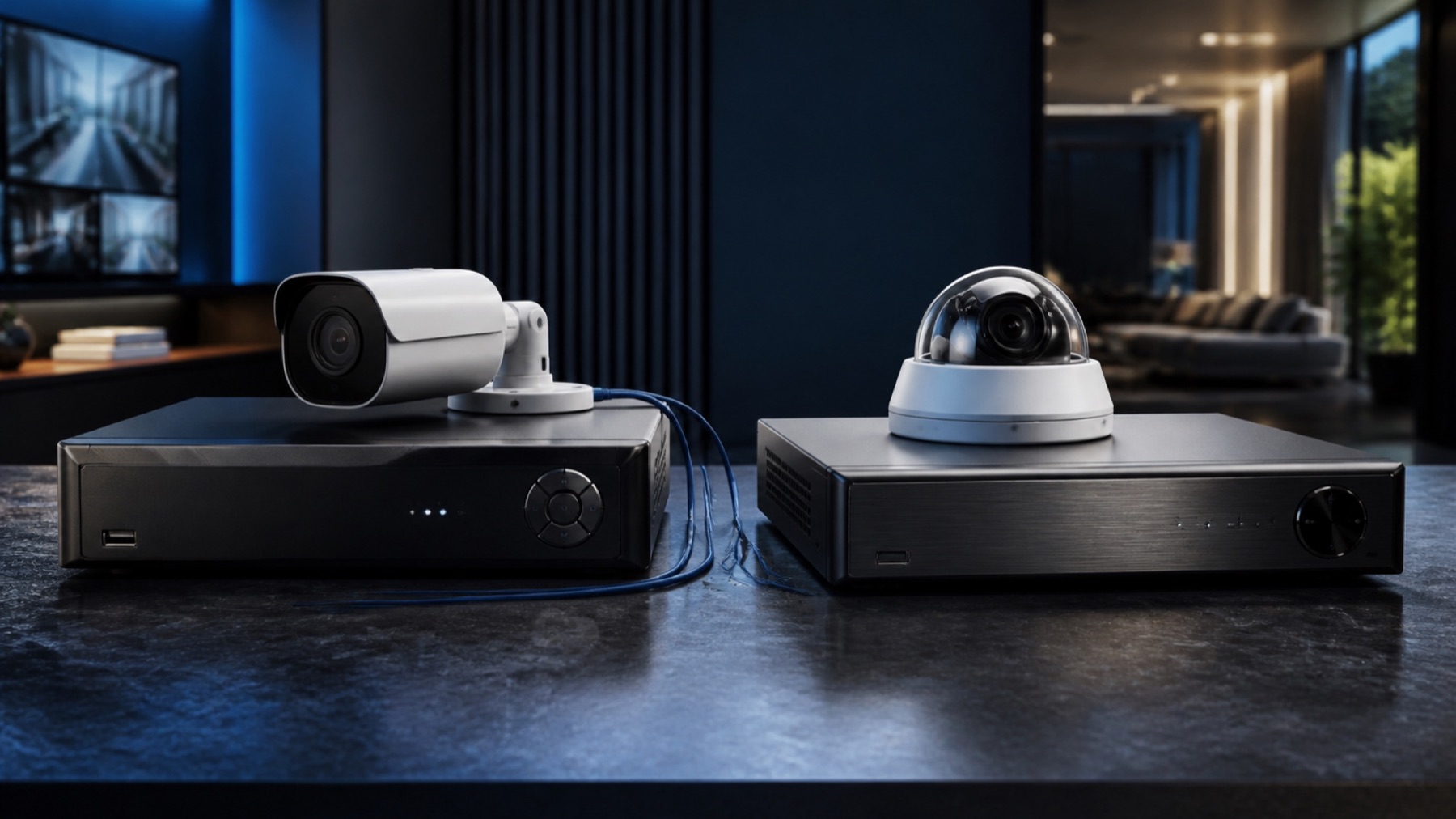 Recorder and security cameras presented as a premium system