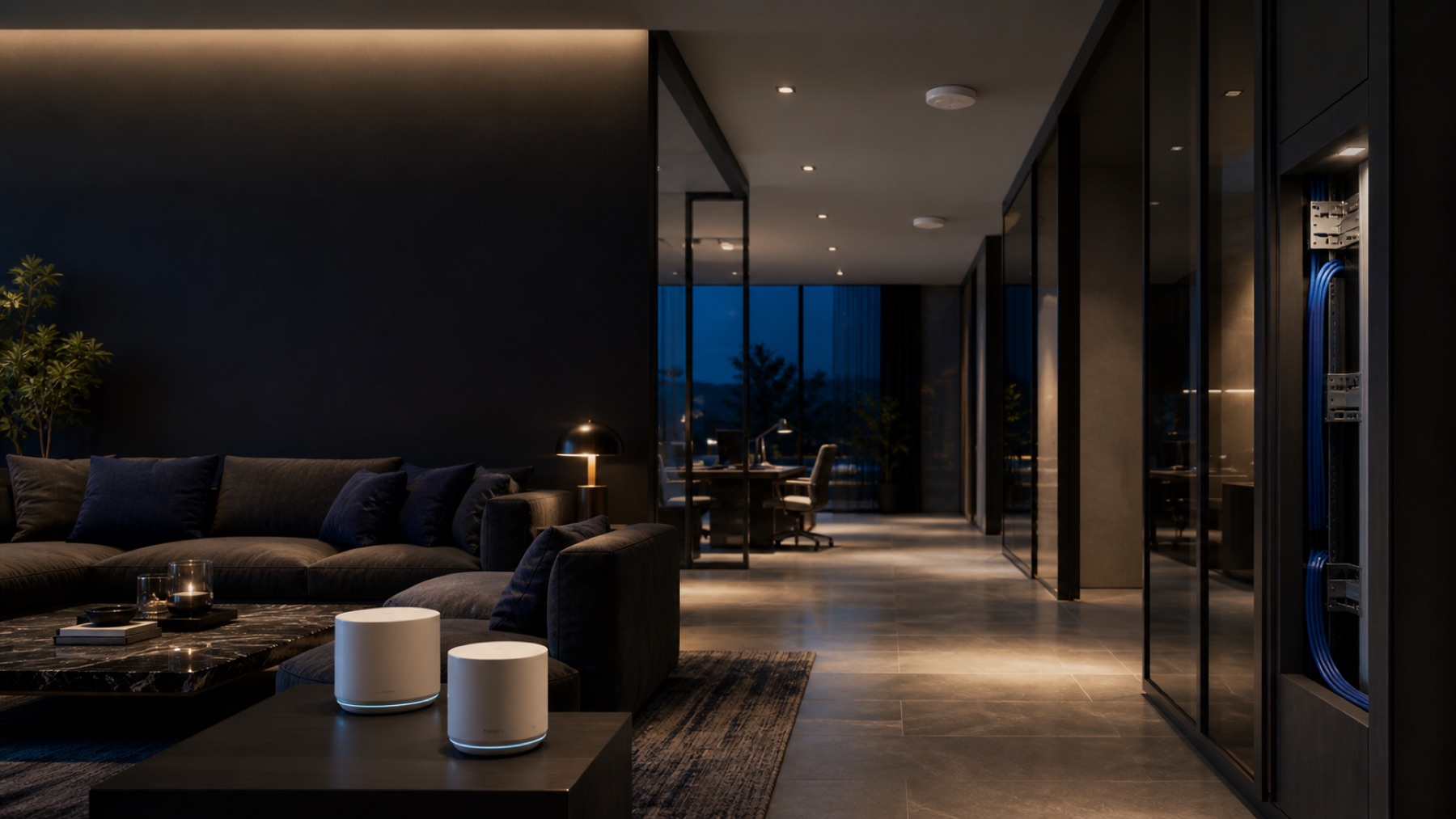 Sistema Mesh residencial comparado con access points cableados en hospitalidad