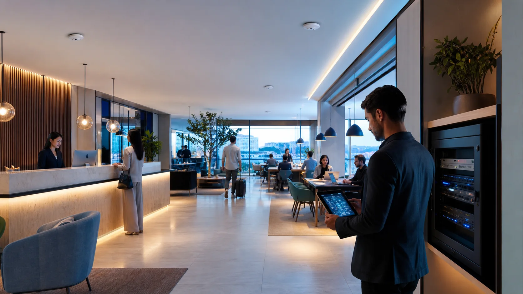 Airbnb, hotels and offices may share technology without sharing the same demand pattern.
