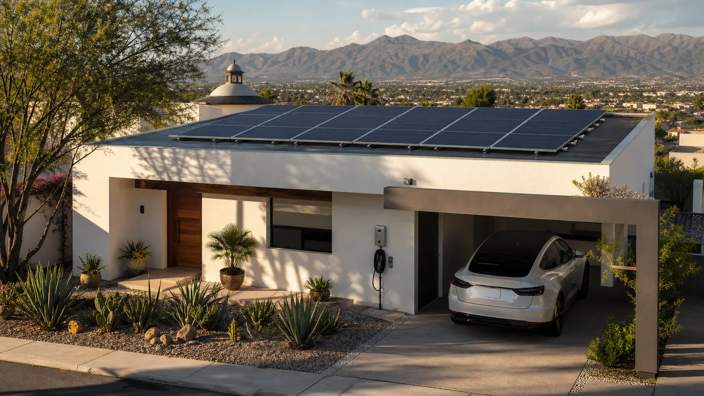 The photovoltaic array must fit the real roof, the real electrical installation and a clearly defined energy goal.