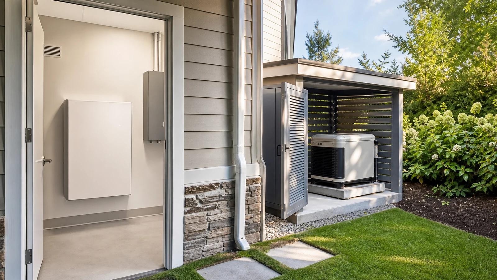 Battery and generator can share a project when each has a justified role in the contingency.