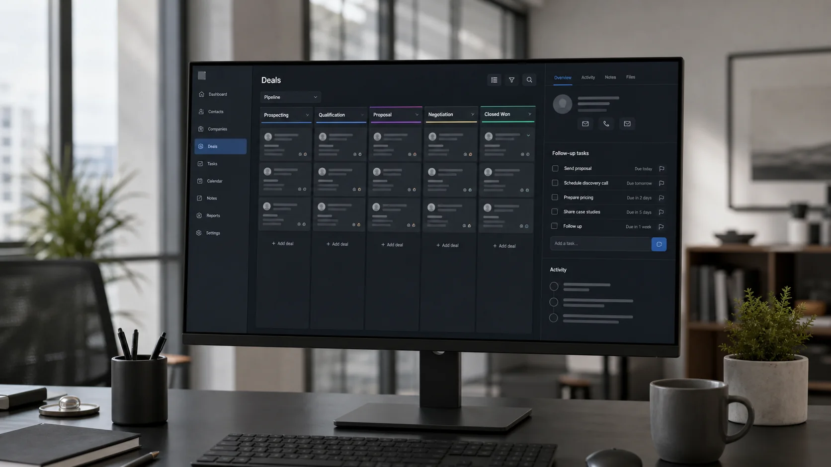 Interfaz conceptual de seguimiento comercial
